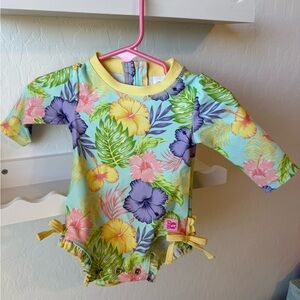 Ruffle Butts Hawaiian Floral Kids Swimwear 🌺